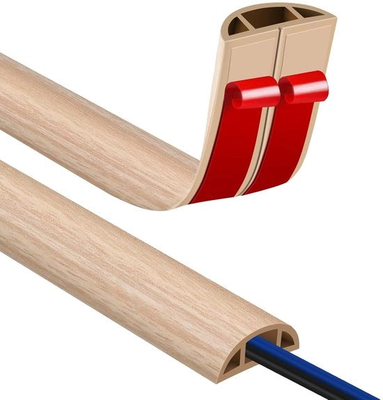 Ponte cavo semicircolare - Guscio cavo flessibile per protezione del pavimento - 1M - Autoadesivo