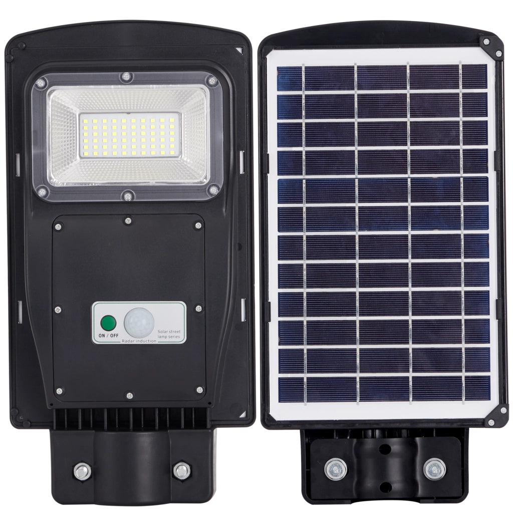 Faretto solare LED 3W con sensore PIR e telecomando nero