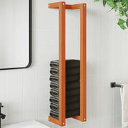 Portasciugamani Marrone Cera 23x18x90 cm Legno Massello di Pino 844474