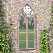 Specchio da Giardino Sabbia 70x30 cm in Ferro per Uso Esterno 318351