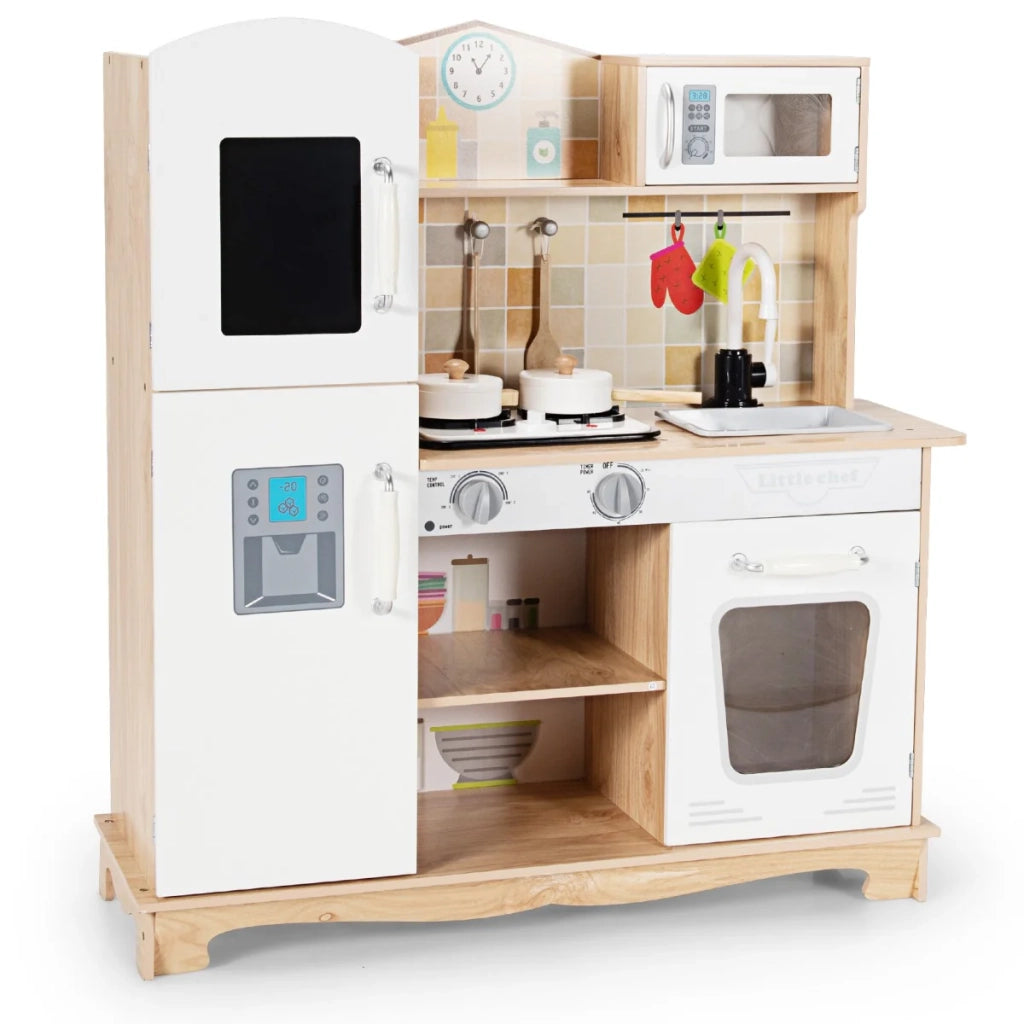 Cucina per bambini 81 x 29 x 88,5 cm Set di gioco educativo con suoni e luci stile moderno MDF bianco naturale 20_0020535
