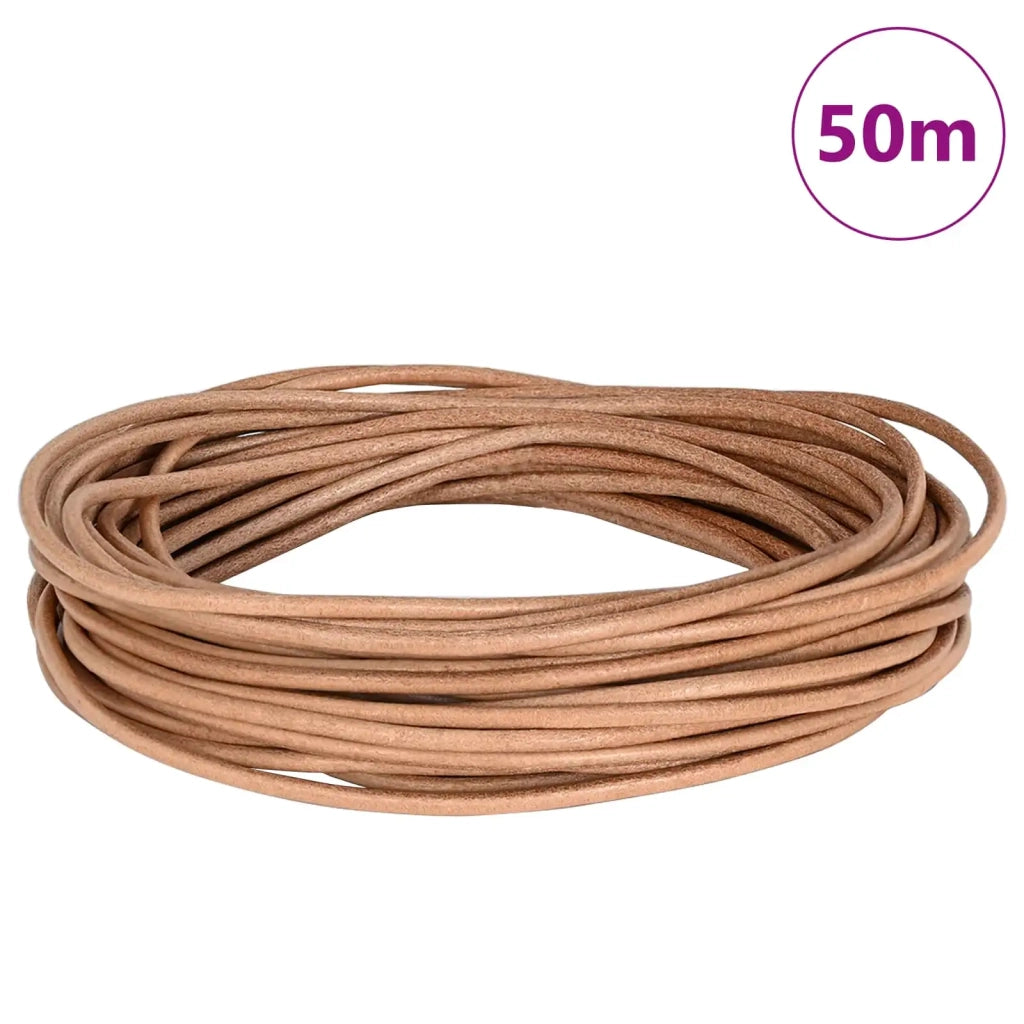 Cordino in Pelle Marrone ?3 mm x 50 m Pelle CFW5427715