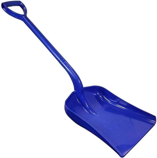 Scopa blu in plastica - con manico in acciaio - FAIPLSHOVEL
