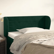 Testiera ad Orecchio-Testata con Orecchie Verde Scuro 93x23x78/88 cm in Velluto 921321