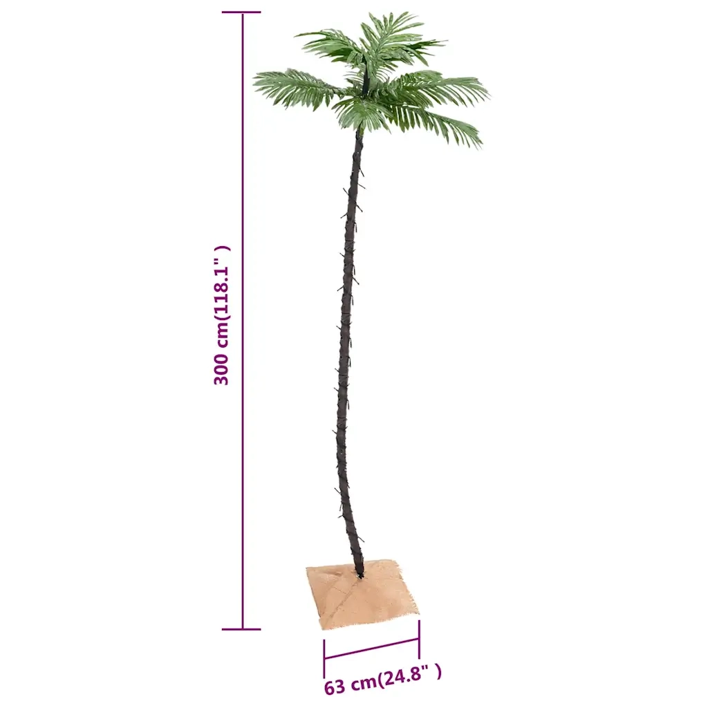 Palma con LED Bianco Caldo 192 LED 300 cm CFW2628017