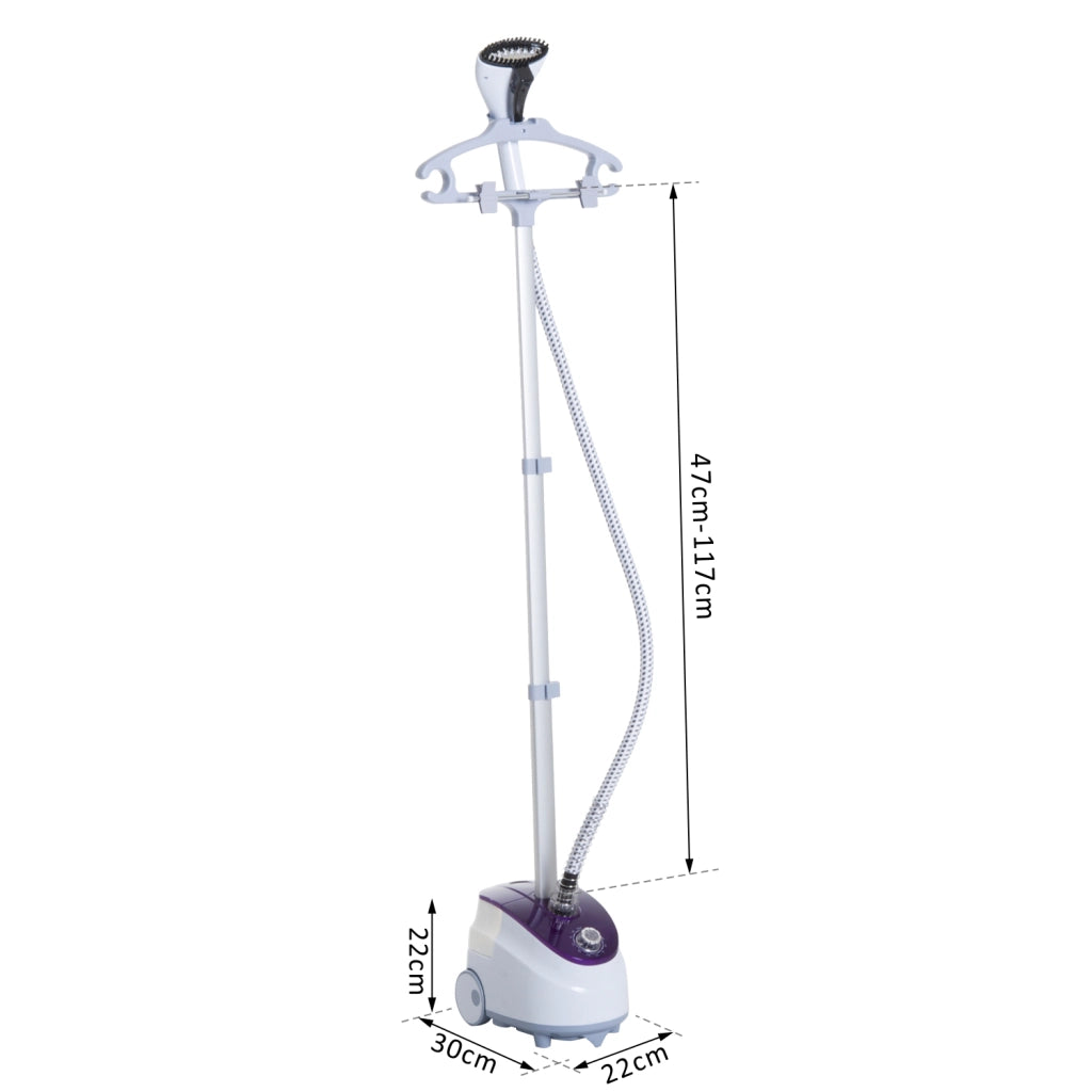 Stendibiancheria a Vapore Verticale ¨C zephmum ¨C Bianco Viola 1.8L 1800W