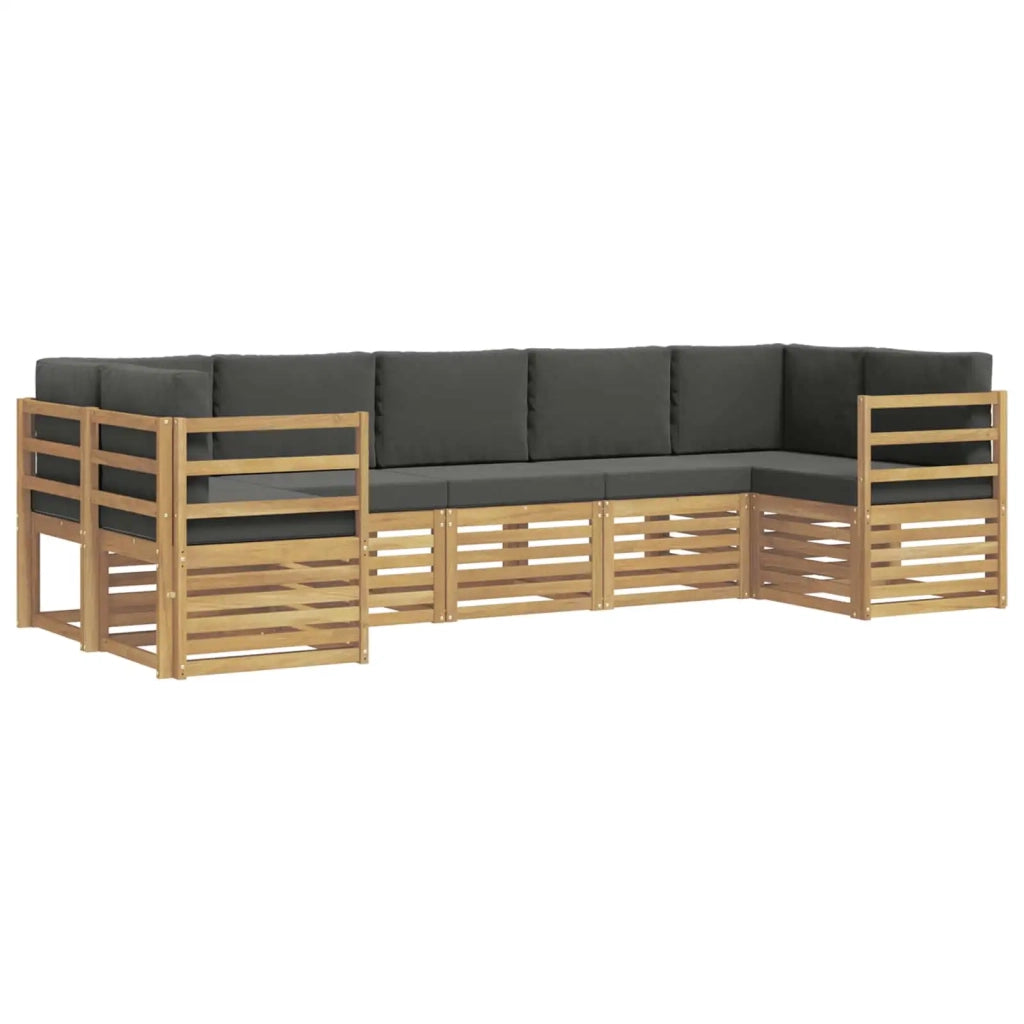 Set divano sezionale 7 pcs Bianco e Antracite