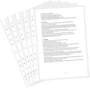 Pacco di 200 buste per brochure A4 trasparenti, (altezza 80 mm) pellicole trasparenti A4 cristalline, buste per brochure A4 con fori, buste trasparenti A4 extra resistenti, buste per documenti A4 in plastica PP, buste per documenti A4 0,08 mm trasparenti.