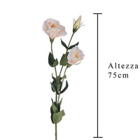 Set 6 Lisianthus Artificiali con Fiori Altezza 75 cm