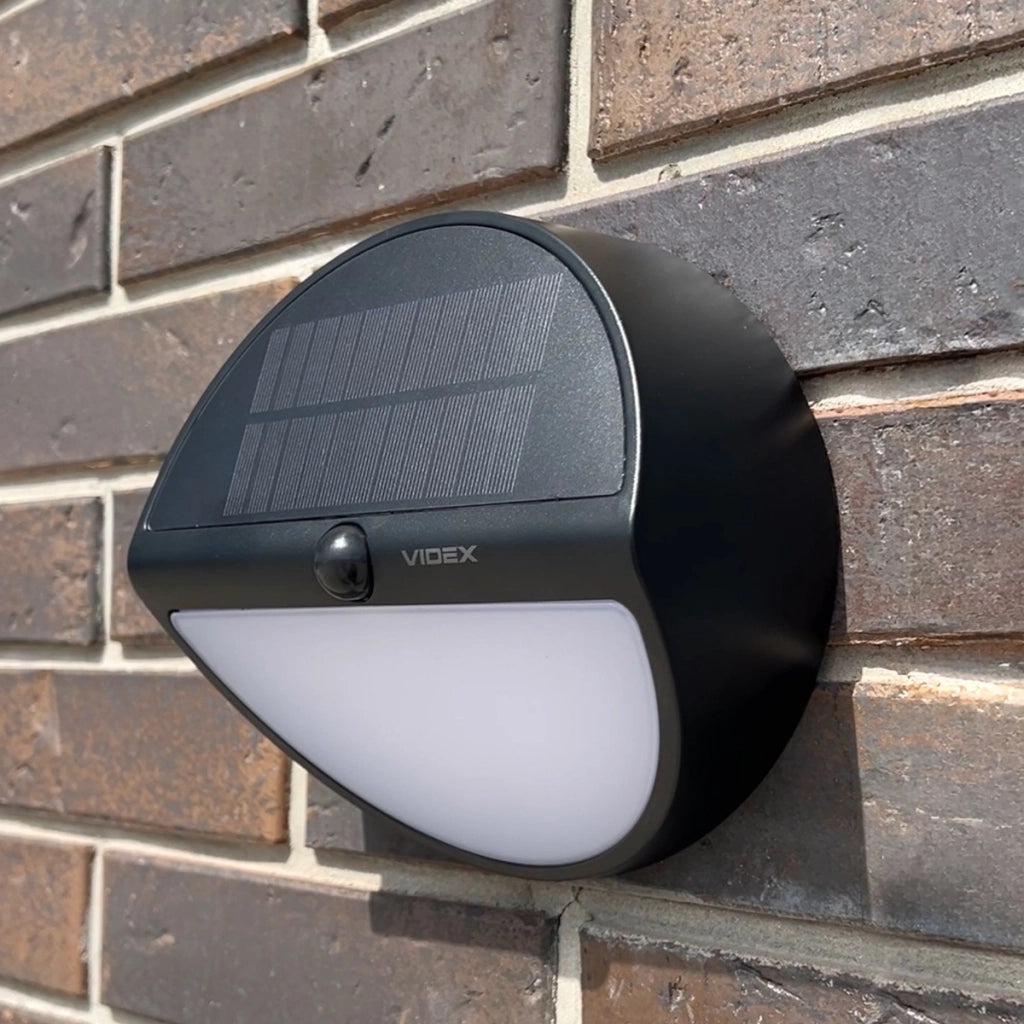 Applique solare LED tonda 500lm sensore movimento IP54 Videx