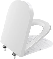 Toilet zitting quadrata con chiusura automatica, chiusura softclose, toilet zitting bianca, toilet zitting, toilet zitting per famiglie, toilet zitting con funzione di sgancio rapido, toilet zitting quadrata