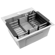 Lavello In Acciaio Con Set Di Accessori 3 Pz. Rea Leo 40 Brush Nickel Accessori beige