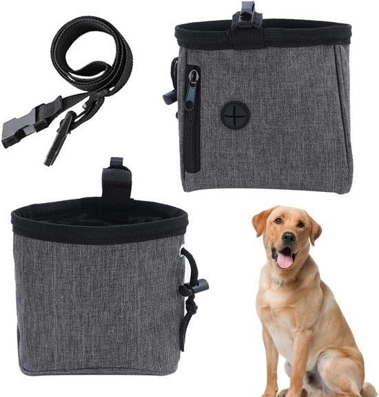 Zak da Snack per Cane, con Chiusura, Ideale per l'Addestramento e la Camminata, Cinturino Regolabile e Spazio di Rimanenza