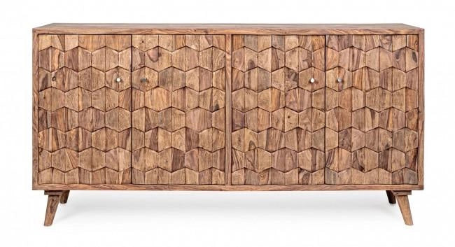 Credenza 4 Ante 177x40x90 cm in Legno Marrone