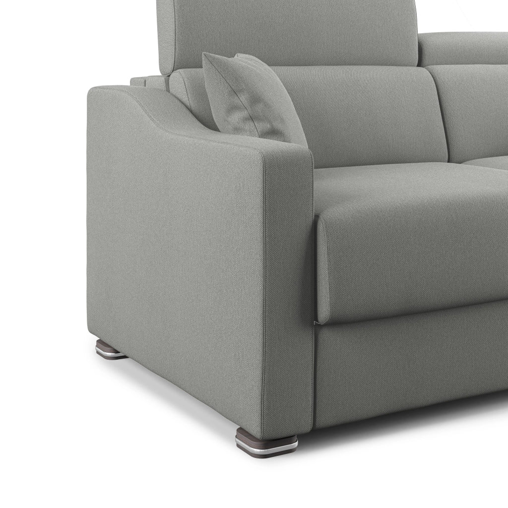 Amber Divano letto matrimoniale in tessuto smacchiabile T05 191 cm (mat. 140x197) grigio