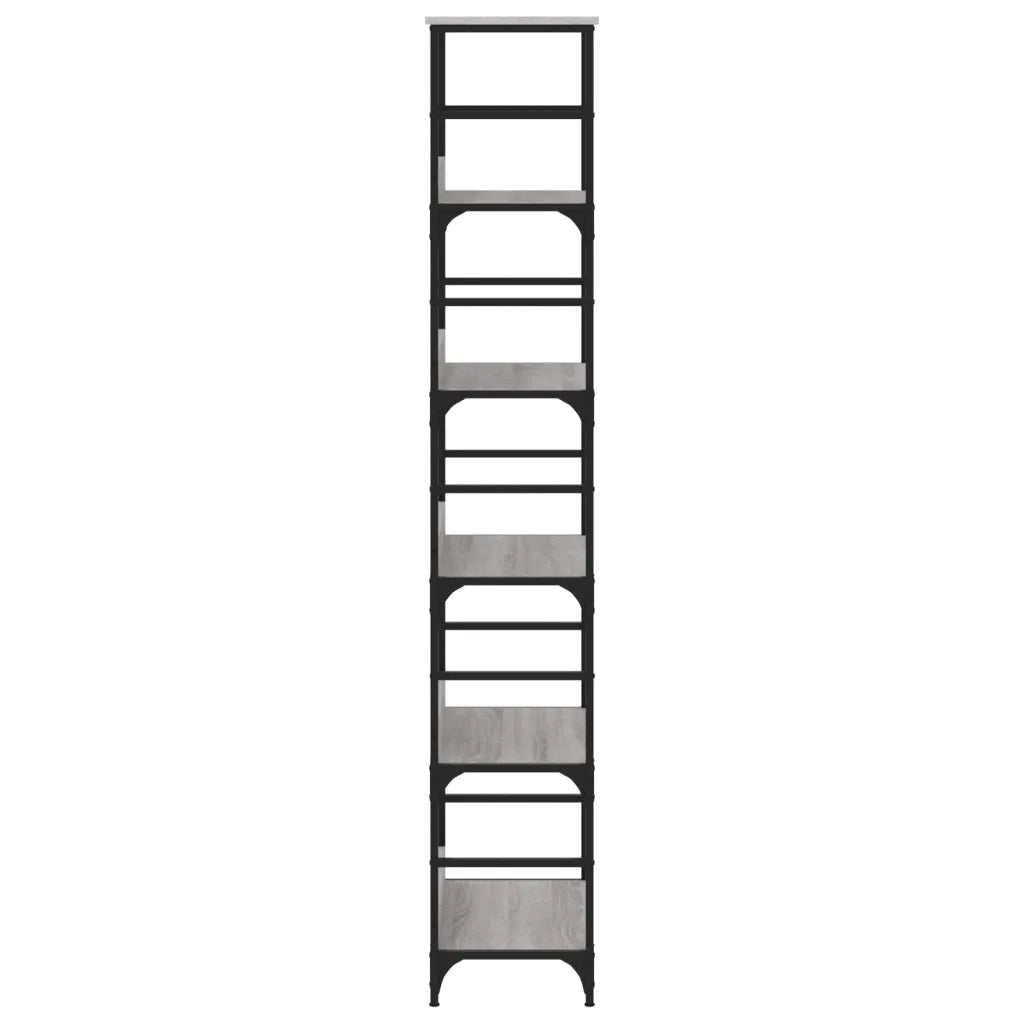 Libreria Grigio Sonoma 50x33x188,5 cm in Legno Multistrato