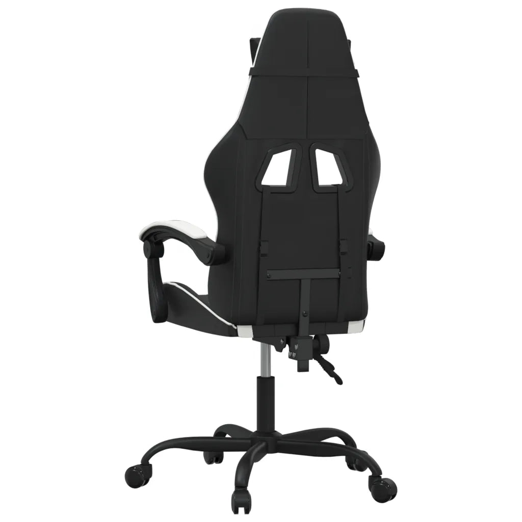 vidaXL Sedia da Gaming Nero e Bianco in Similpelle