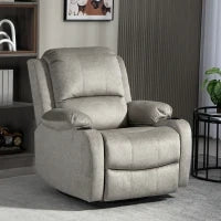 Poltrona Relax con Poggiapiedi e Funzione Sdraio, Portabicchieri Incluso, fino a 150 kg, Marrone
