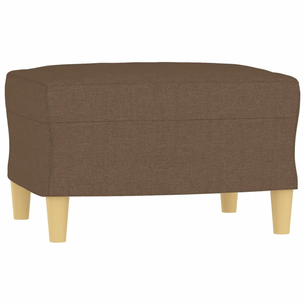 Set di Divani 4 pz con Cuscini Marrone in Tessuto