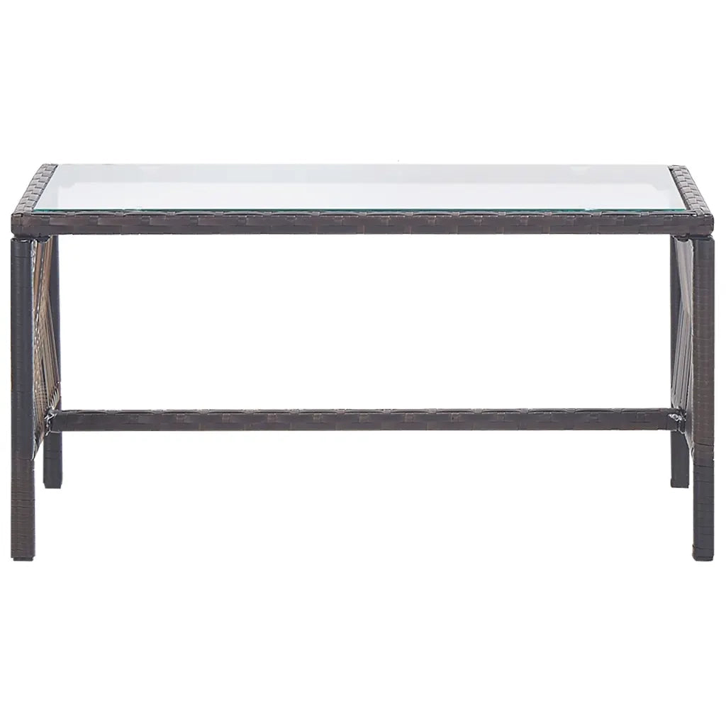 Set Divani da Giardino 4 pz con Cuscino in Polyrattan Marrone cod mxl 35069