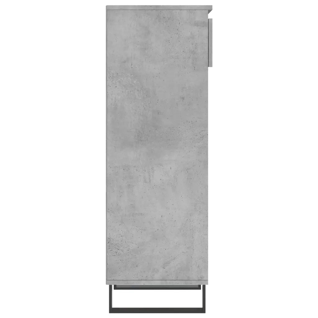 Scarpiera-Scaffale per scarpe Grigio Cemento 40x36x105 cm in Legno Multistrato 154848