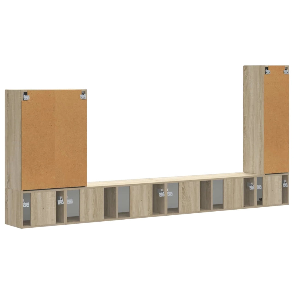 Set di Mobiletto da TV a Parete 6 pcs Rovere Sonoma 3408954
