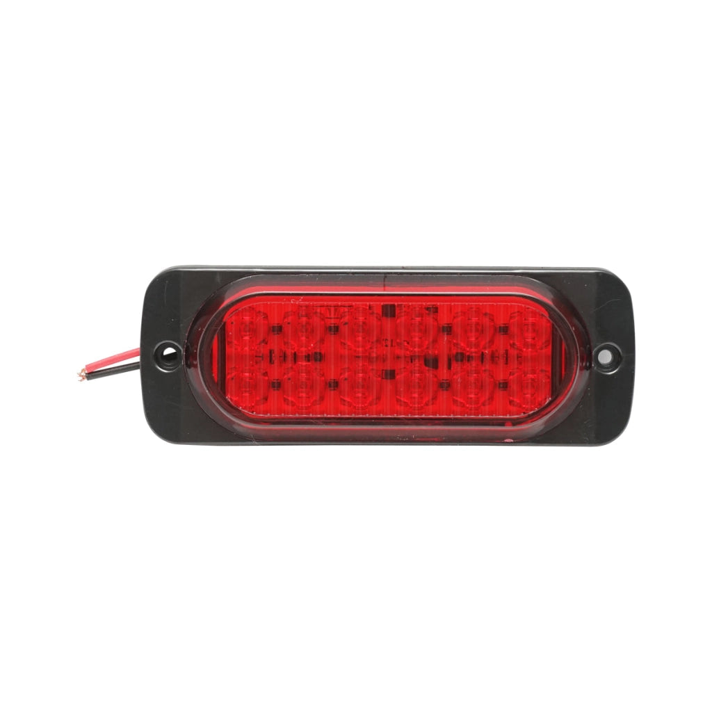 Lampada laterale stroboscopica LED, rossa, 115 mm, 12V-24V, FR1278R, Breckner Germany