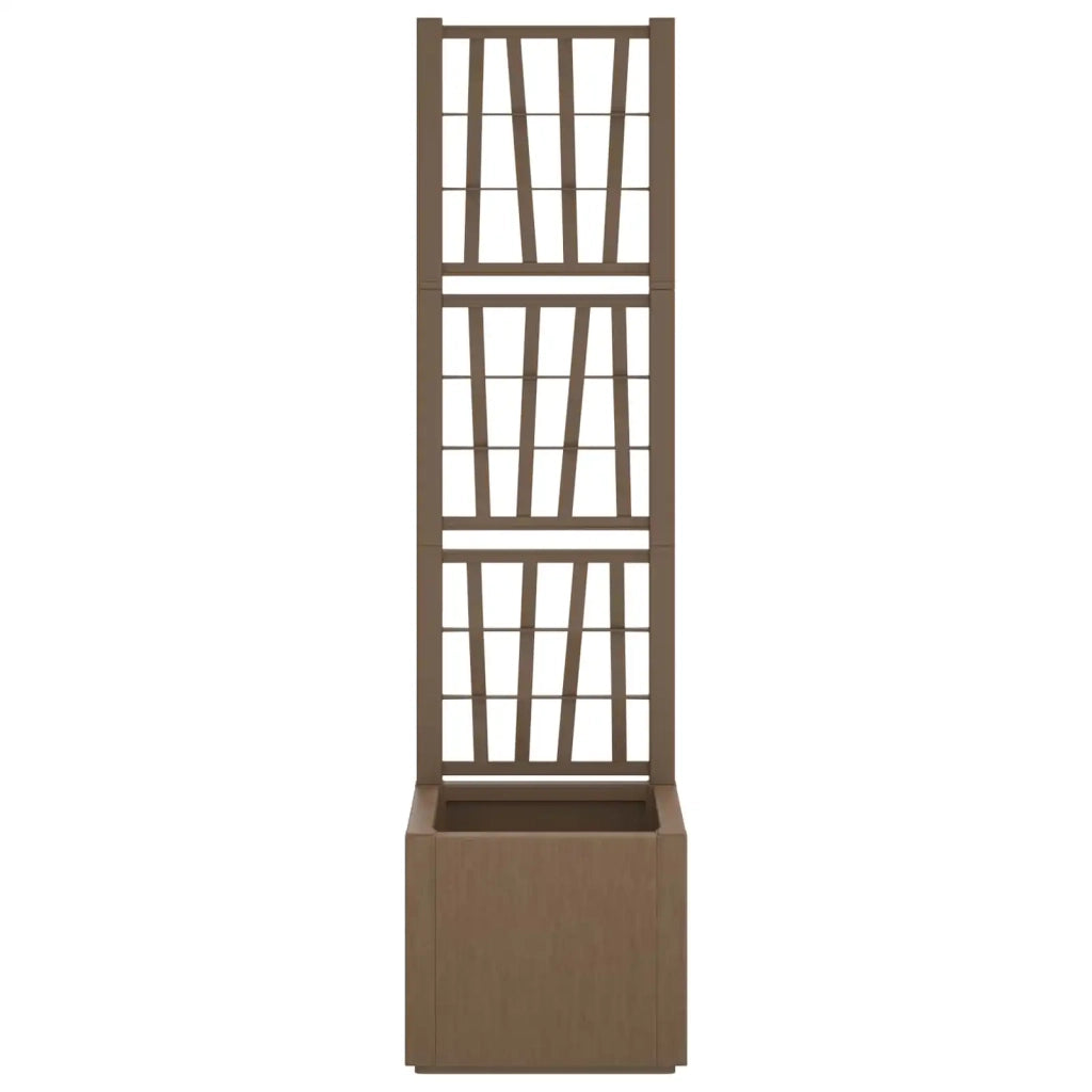 Vaso da Giardino con Trellis Marrone 36 x 36 x 140 cm PP