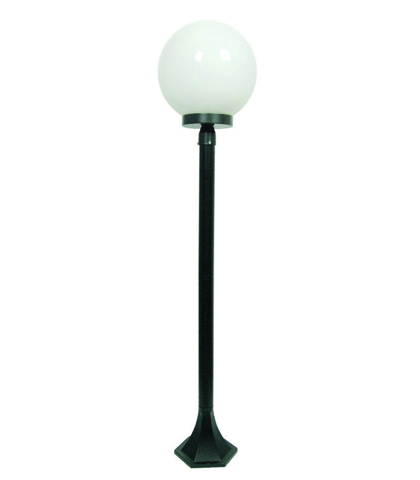 LAMPIONCINO SU PALO MODELLO SFERA  100w IP44 cm.120h. colore nero    SYNTESY