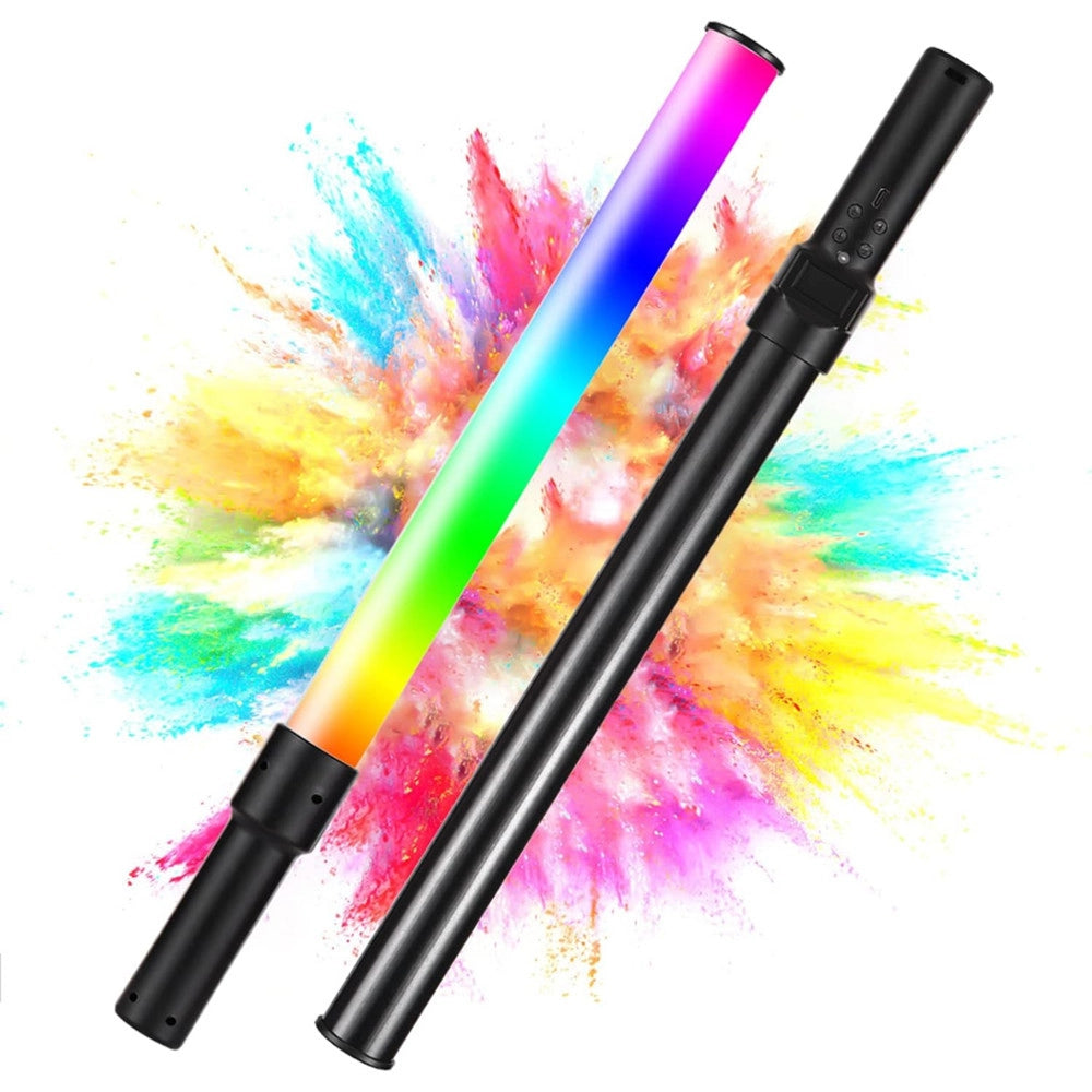 Trade Shop - Lampada A Bacchetta Tubo Luminoso Led Rgb Portatile My-7409 Per Foto Video Tiktok Vlog -