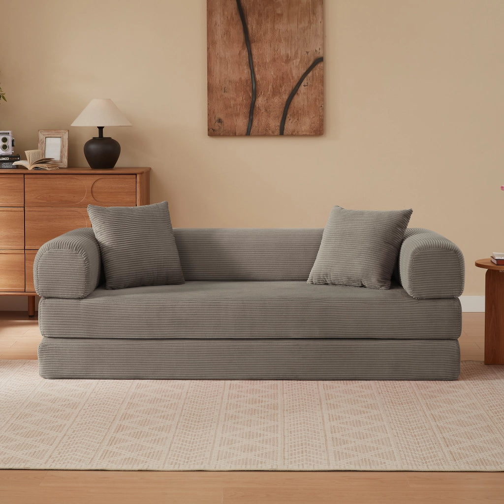 DIVANO LETTO Modulare 41x41x99 cm Taupe in schiuma