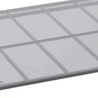 Pergola rigida in alluminio e policarbonato, padiglione da giardino e carport 500 x 299 x 195/223 cm grigio