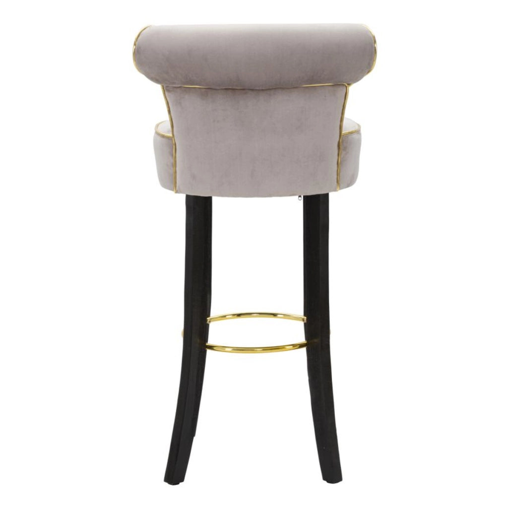 Sgabello Alto VKH441, Grigio, Metallo, 46x48x96 cm