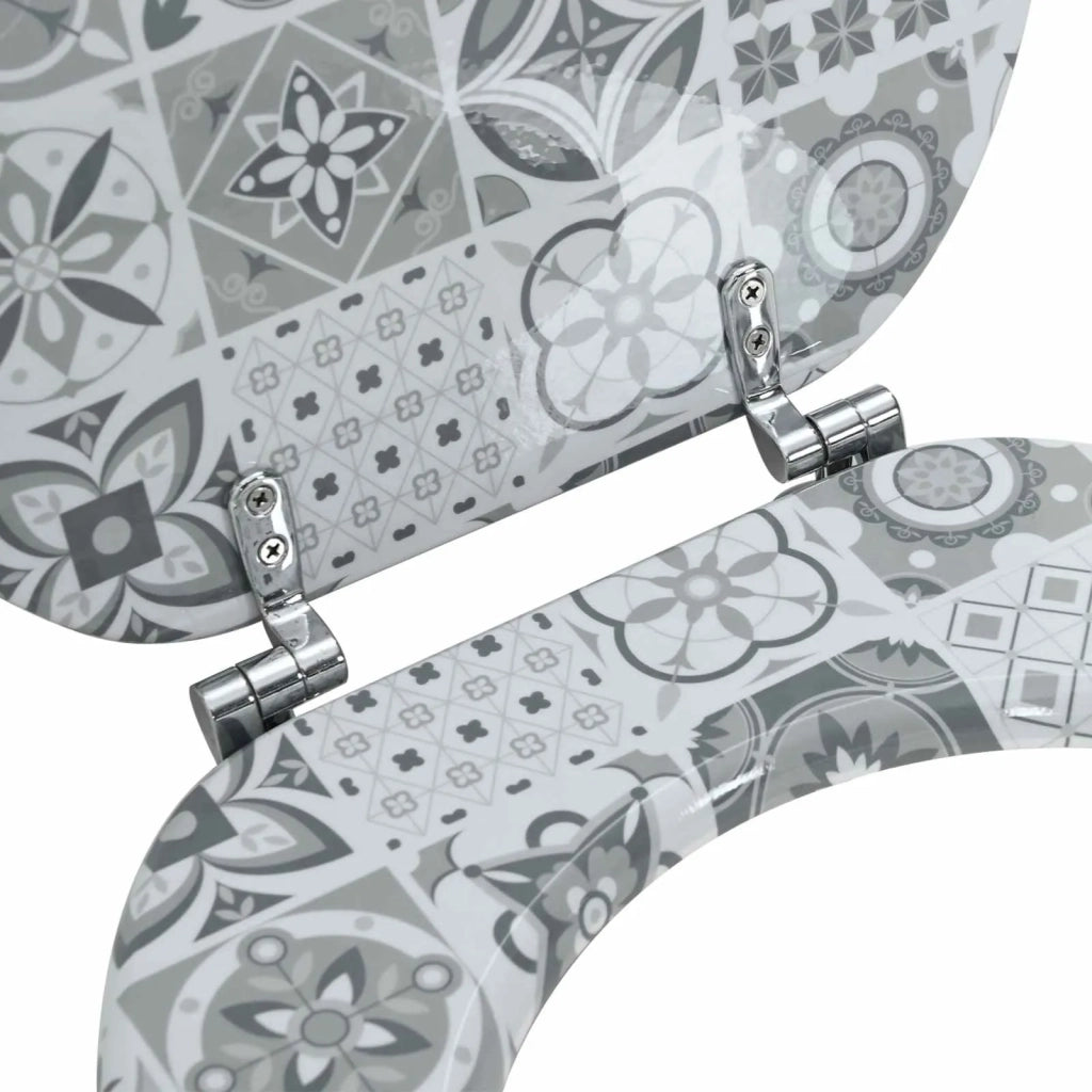 Sedile per toilette con chiusura morbida Grigio 44 x 38 cm 42027202