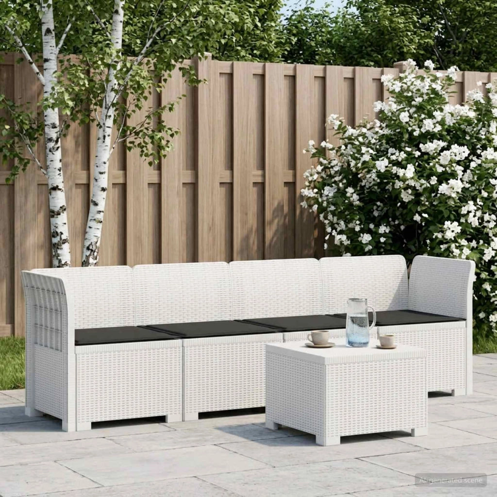 Divano da Giardino a 4 Posti con Cuscini in Stile Rattan PP 3443863