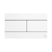 Placca di comando Oli Slim Dual bianco 25,5 cm in ABS con doppio scarico