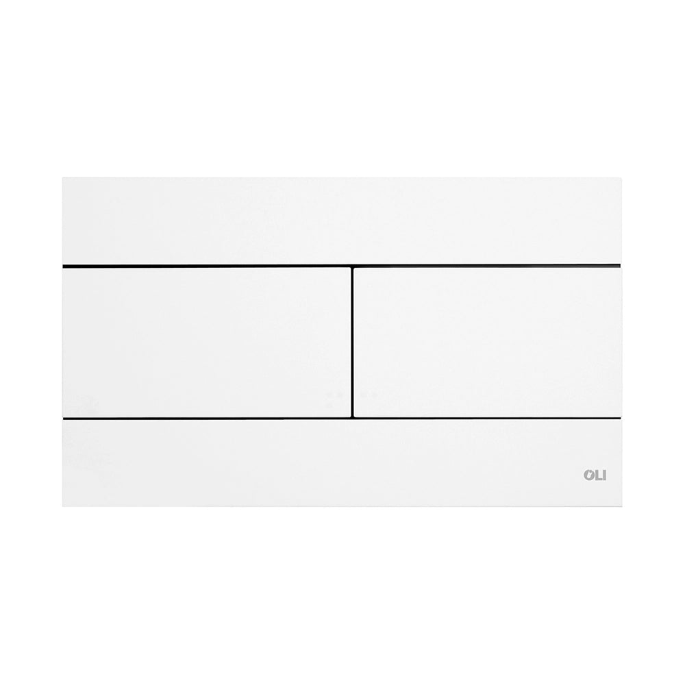 Placca di comando Oli Slim Dual bianco 25,5 cm in ABS con doppio scarico