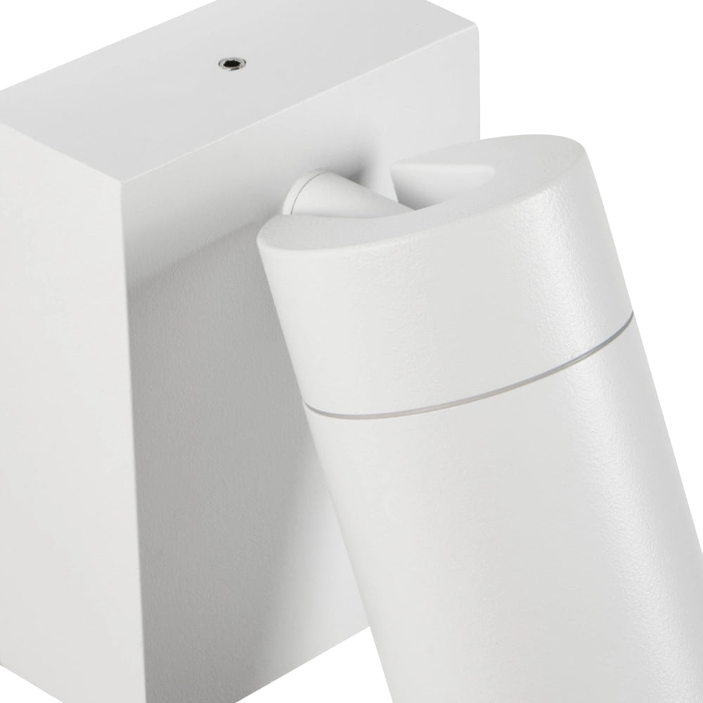 Set di 2 lampade da parete per esterni alluminio bianco illuminazione moderna per esterni, alluminio