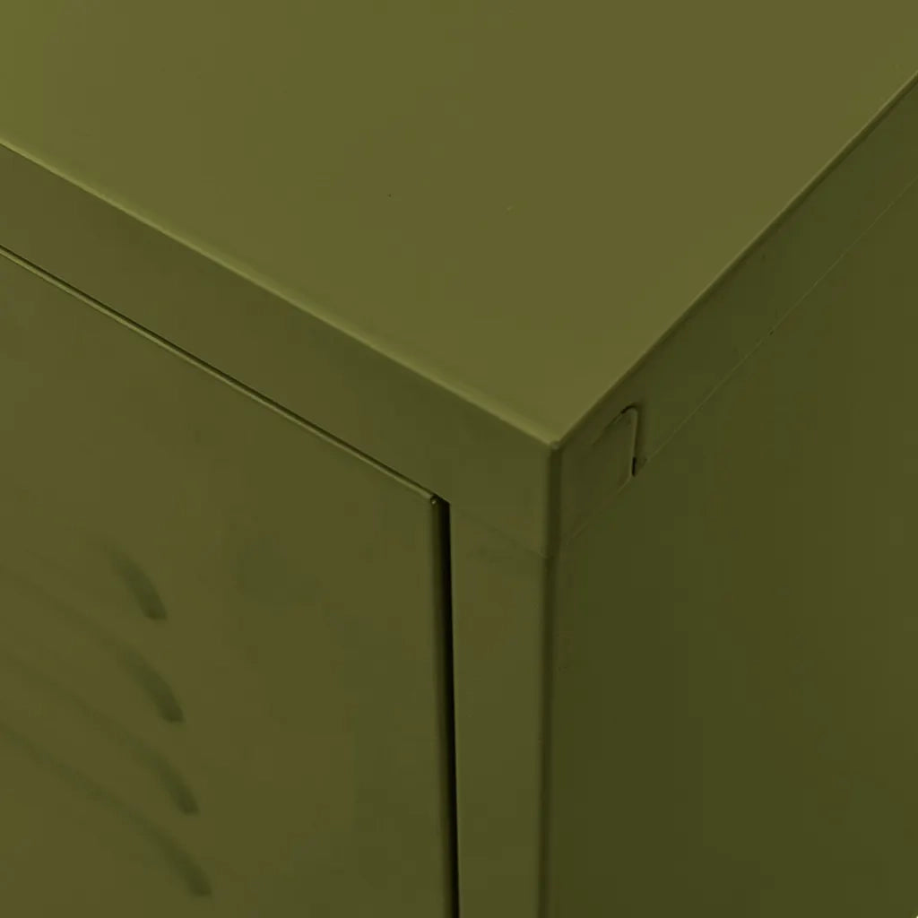 Mobile TV Verde Oliva 105x35x50 cm in Acciaio 336225