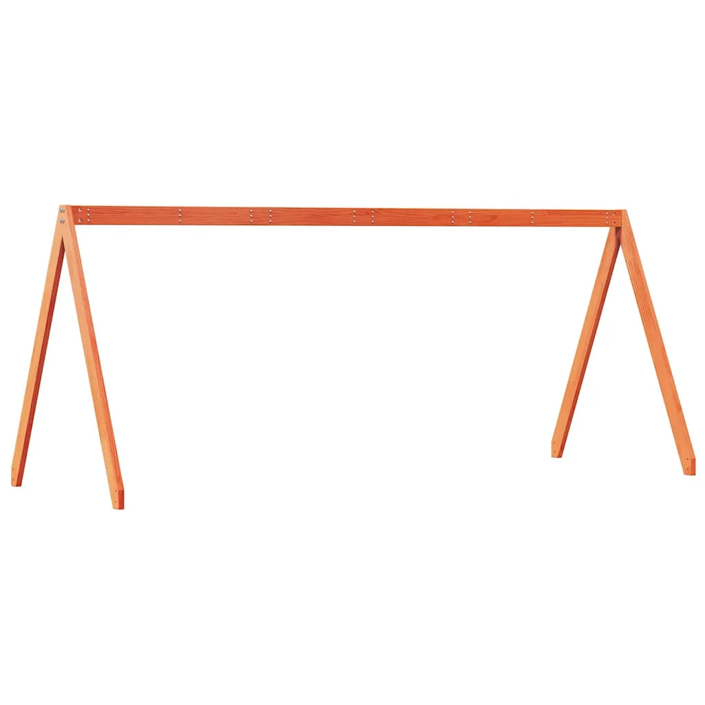 Tetto Letto Bambini Marrone Cera 209x95,5x88 cm Massello Pino