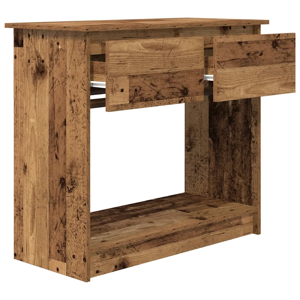 Tavolo Consolle con Cassetti Legno Antico 85,5x38,5x74,5 cm 861398