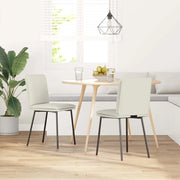vidaXL Sedie da Pranzo 2 pz Crema in Velluto