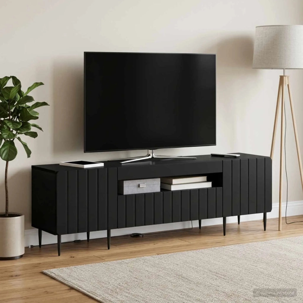Mobile TV LED Nero Legno ingegnerizzato 896466