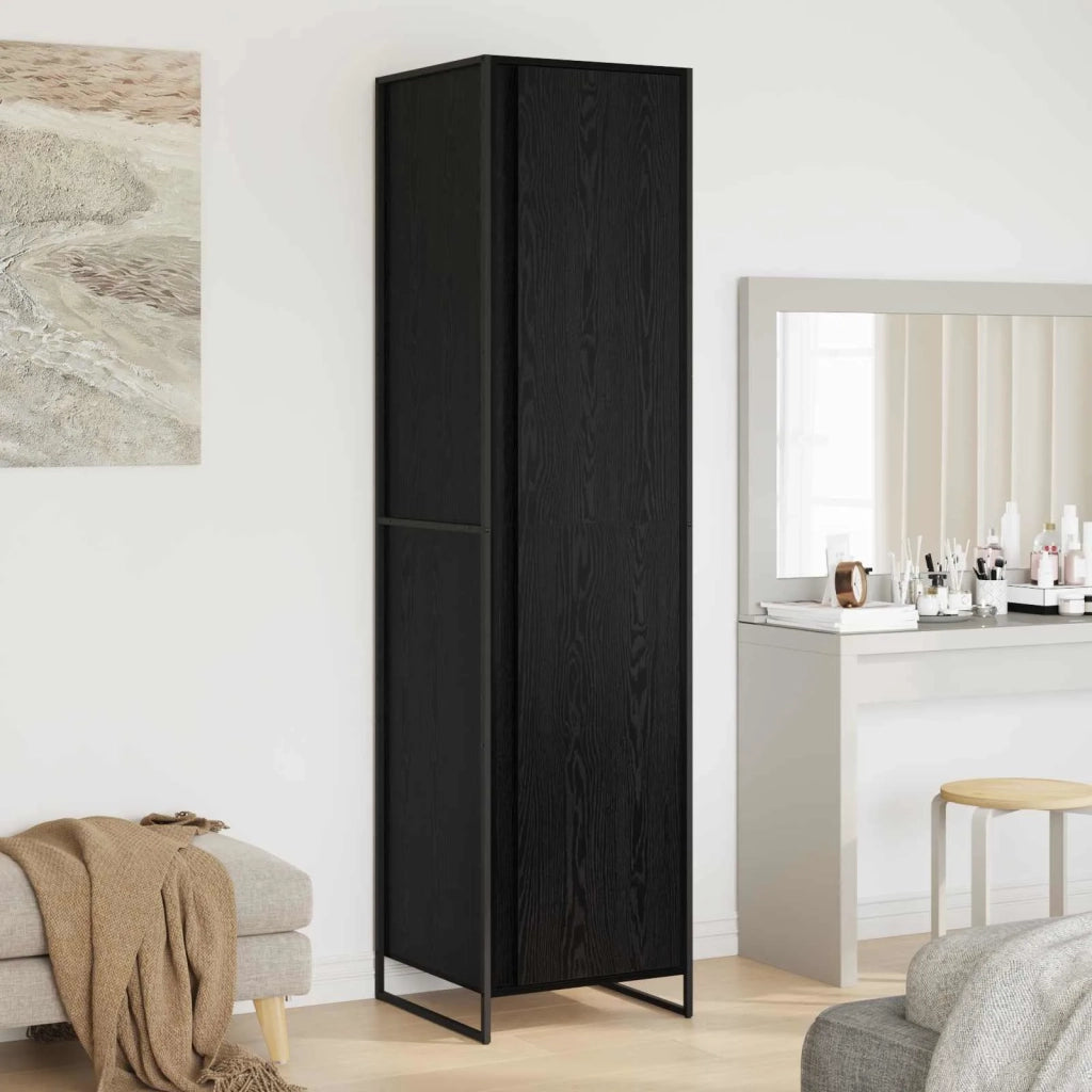 Armadio Rovere Nero 50 x 50 x 200 cm Legno multistrato 3403016