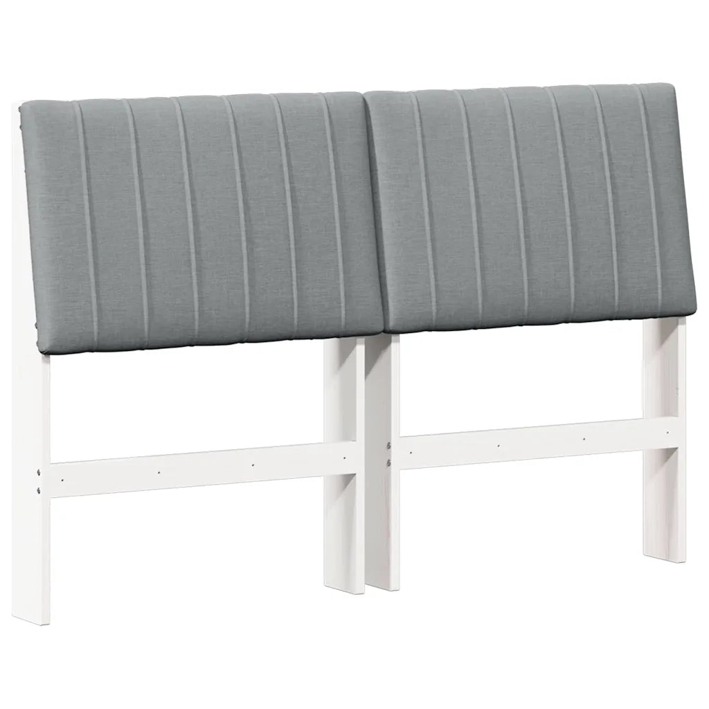 Testiera imbottita Grigio chiaro 135 cm Pino massello 879403