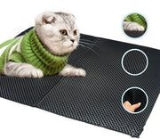 Pavimento per gatti impermeabile - Respirazione con struttura a grana d'api - Disegno a doppia lastra - Materiale EVA duraturo - Materiale morbido - 40x50 cm - Tappeto per animali domestici