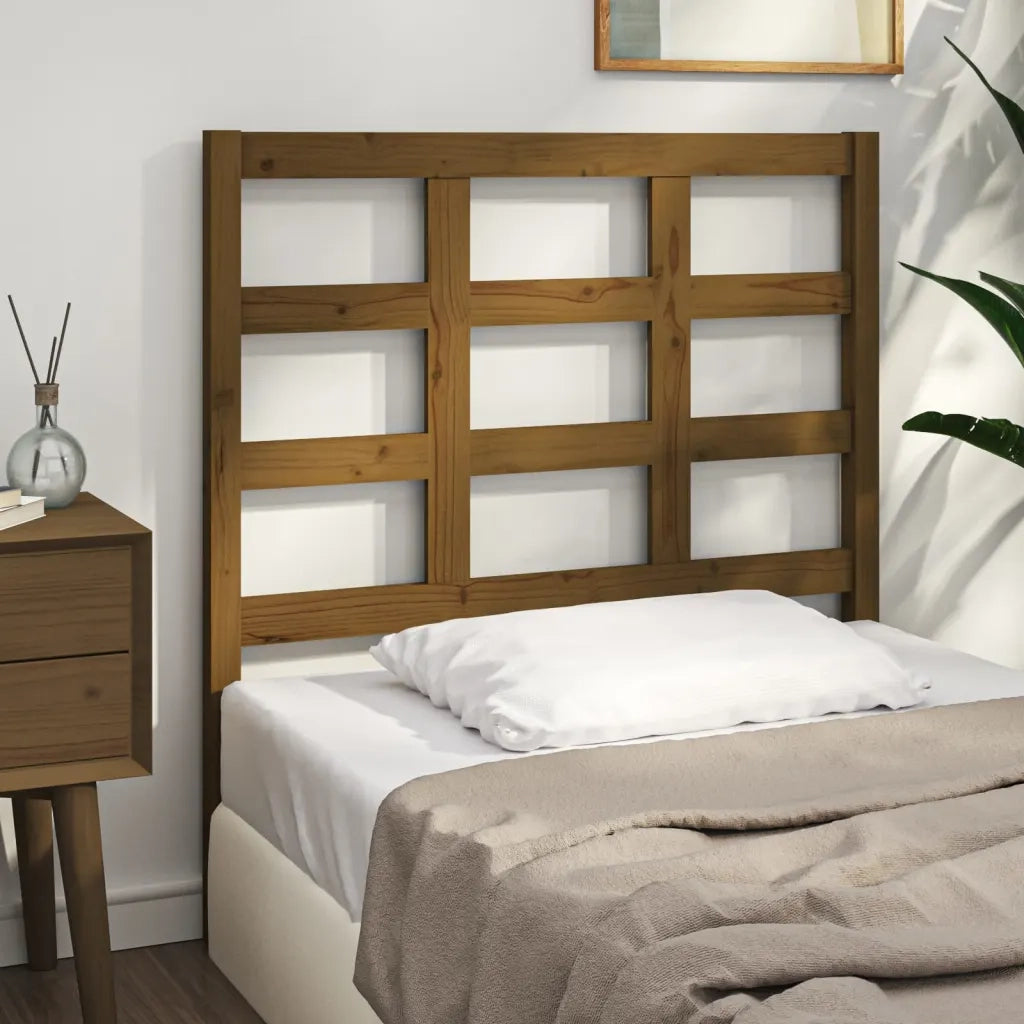 Testiera per Letto ambra 95,5x4x100cm in Legno Massello di Pino 817873