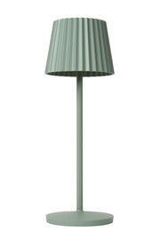 Lampada da tavolo esterna LED 2W a batteria verde Justine Lucide