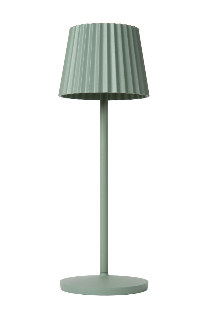 Lampada da tavolo esterna LED 2W a batteria verde Justine Lucide