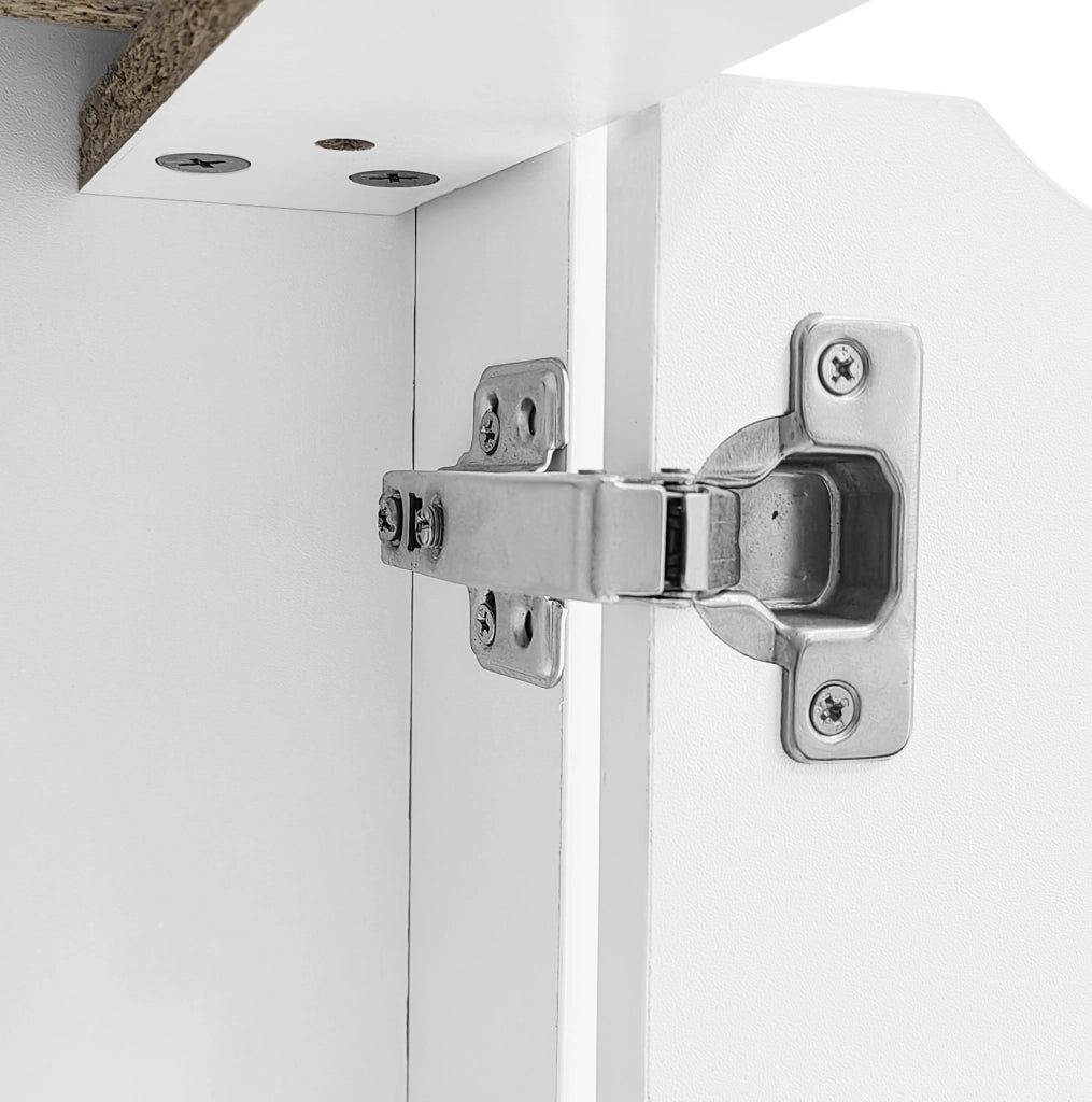 Vetrina moderna con LED; 60 x 35;5 x 165 cm; in truciolare bianco